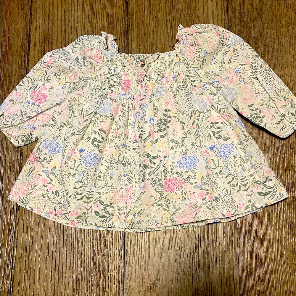 Charming Floral Kids Dress with Long Sleeves